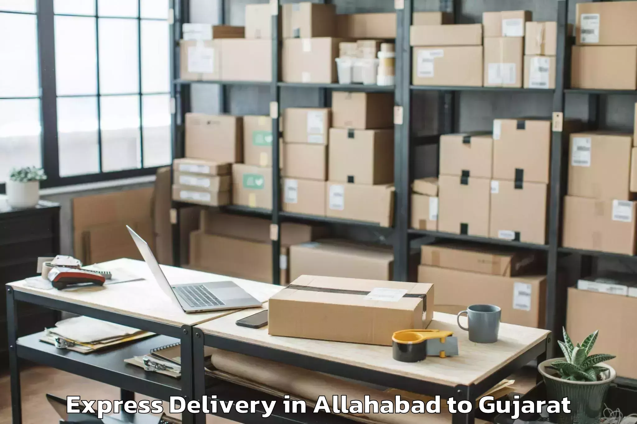 Trusted Allahabad to Jhagadia Express Delivery